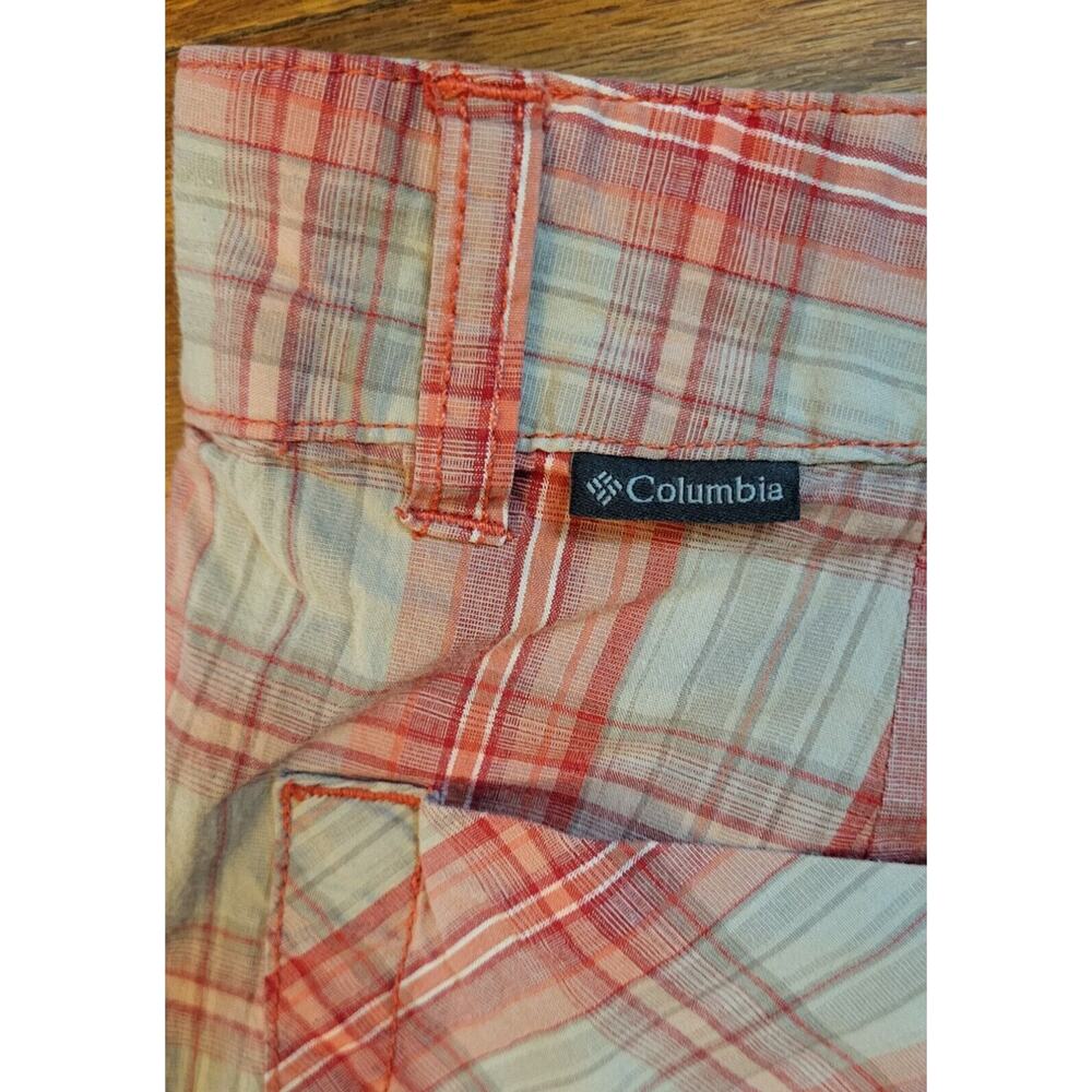 Columbia Women Size 16 Plaid Bermuda Shorts Cotton Lightweight - Picture 7 of 13